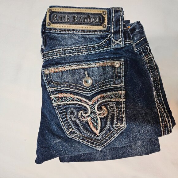 ROCK REVIVAL Tali Bootcut Jeans Size 24 - Picture 9 of 13